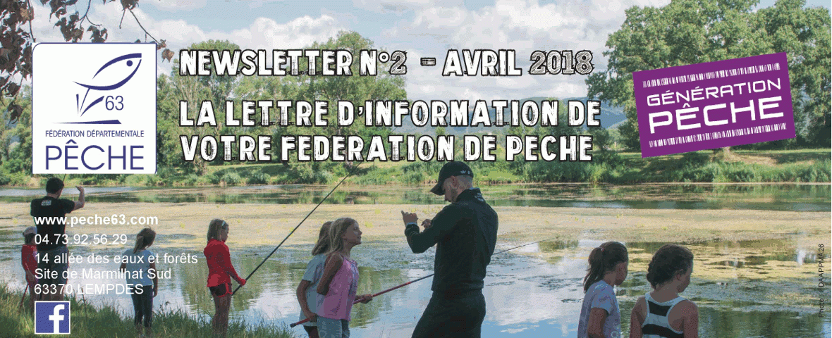 Newsletter de la FDPPMA63 - Avril 2018