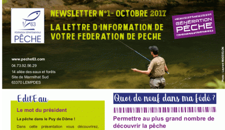 Newsletter de la FDPPMA63 - N°1